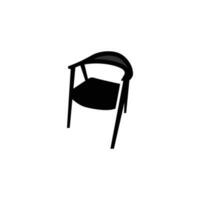 logotipo de móveis, design de móveis para casa, ilustração de ícone de quarto, mesa, cadeira, lâmpada, moldura, relógio, vaso de flores vetor