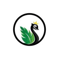 logotipo cisne vetor desain modelo ilustração