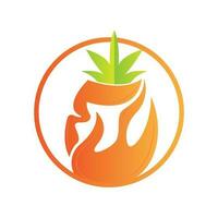 design de logotipo de abacaxi, vetor de frutas frescas, ilustração de plantação, rótulo de marca de produtos de frutas