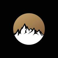 montanha logotipo, natureza panorama Visão projeto, alpinistas e aventura, modelo ilustração vetor