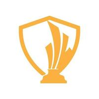 troféu logotipo, ganhando vetor para Esportes torneio, criativo e único ilustração