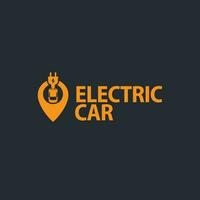 elétrico carro logotipo vetor