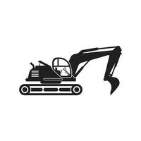 escavadora ícone logotipo vetor ilustração modelo Projeto.