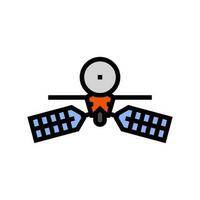 Marte reconhecimento orbitador planeta cor ícone vetor ilustração