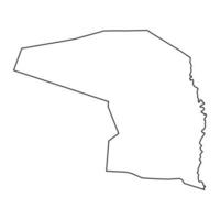 alto Paraguai departamento mapa, departamento do Paraguai. vetor ilustração.