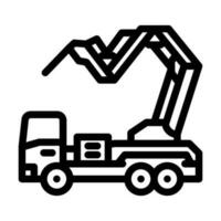 Abandonar escavador Civil engenheiro linha ícone vetor ilustração