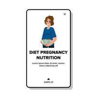 mulher dieta gravidez nutrição vetor