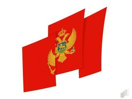 Montenegro bandeira dentro a abstrato rasgado Projeto. moderno Projeto do a Montenegro bandeira. vetor