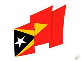 leste timor bandeira dentro a abstrato rasgado Projeto. moderno Projeto do a leste timor bandeira. vetor