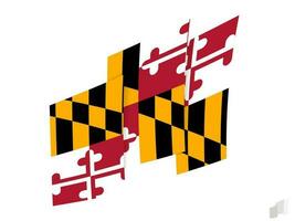 Maryland bandeira dentro a abstrato rasgado Projeto. moderno Projeto do a Maryland bandeira. vetor