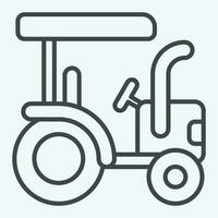 ícone trator. relacionado para agricultura símbolo. linha estilo. simples Projeto editável. simples ilustração vetor