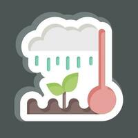 adesivo clima. relacionado para agricultura símbolo. simples Projeto editável. simples ilustração vetor