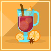 Apartamento Mulled vinho ilustração vetorial vetor