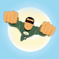 Super-Herói Verde Comic-like vetor