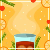 Apartamento Mulled vinho ilustração vetorial vetor