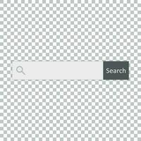 procurar Barra campo. vetor interface elemento com procurar botão. plano vetor ilustração em isolado fundo.