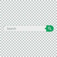 procurar Barra campo. vetor interface elemento com procurar botão. plano vetor ilustração em isolado fundo.