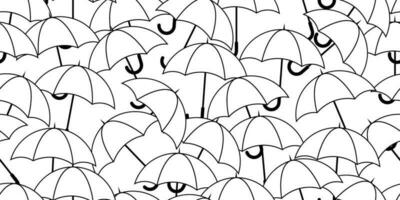 Preto branco guarda-chuva desatado padronizar vetor