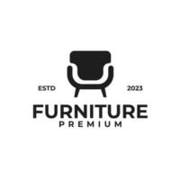 sofá mobília logotipo Projeto conceito vetor ilustração símbolo ícone