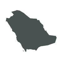 saudita arábia vetor mapa. Preto ícone em branco fundo.