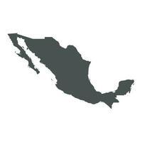 México vetor mapa. Preto ícone em branco fundo.