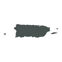 porto rico vetor mapa. Preto ícone em branco fundo.