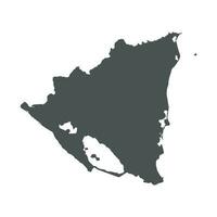 Nicarágua vetor mapa. Preto ícone em branco fundo.