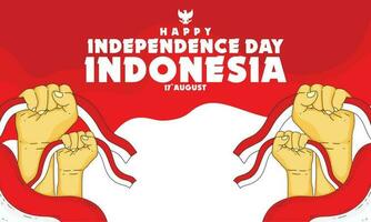 feliz independência dia Indonésia vetor fundo