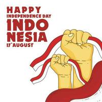 independência dia Indonésia modelo vetor
