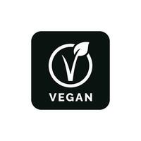 vegano embalagem marca ícone símbolo vetor