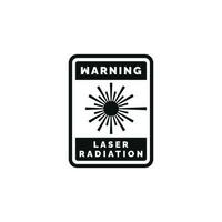 laser radiação Cuidado Atenção símbolo Projeto vetor