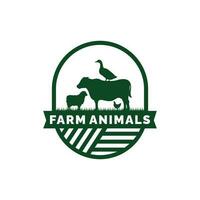 Fazenda animais logotipo Projeto vetor. gado logotipo vetor