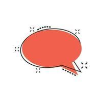vetor cartoon ícone de bolha de fala vazia em branco no estilo cômico. pictograma de ilustração de caixa de diálogo. conceito de efeito de respingo de mensagem de fala.