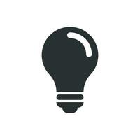 ícone de lâmpada em estilo simples. ilustração em vetor lâmpada no fundo branco isolado. conceito de negócio de ideia de lâmpada.