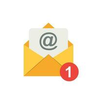 enviar envelope ícone dentro plano estilo. o email mensagem vetor ilustração em branco isolado fundo. caixa de correio o email o negócio conceito.