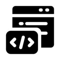 ícone de codificação para seu site, celular, apresentação e design de logotipo. vetor