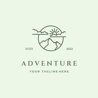aventura ícone logotipo minimalista Projeto vetor linha arte