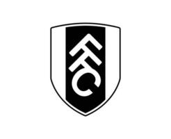 fc fulham clube símbolo Preto e branco logotipo premier liga futebol abstrato Projeto vetor ilustração