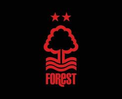 Nottingham floresta fc clube símbolo vermelho logotipo premier liga futebol abstrato Projeto vetor ilustração com Preto fundo