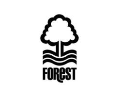 Nottingham floresta fc clube logotipo Preto símbolo premier liga futebol abstrato Projeto vetor ilustração