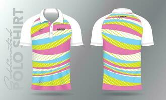 sublimação pólo camisa brincar modelo Projeto para badminton camisa, tênis, futebol, futebol ou esporte uniforme vetor