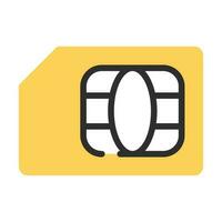 cartão SIM plano ícone vetor