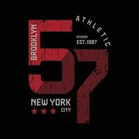 Novo Iorque Brooklyn Atlético vetor ilustração e tipografia, perfeito para Camisetas, moletons, impressões etc.