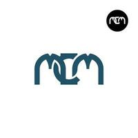 carta mm monograma logotipo Projeto vetor
