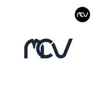 carta MCV monograma logotipo Projeto vetor