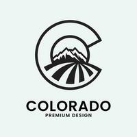 Colorado linha arte Projeto logotipo ilustração ícone vetor