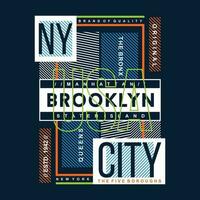 Brooklyn Novo Iorque gráfico, tipografia projeto, moda t camisa, vetor ilustração