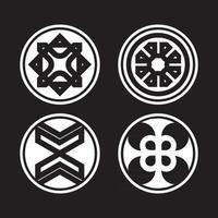 conjunto de marca de logotipo geométrico abstrato vetor
