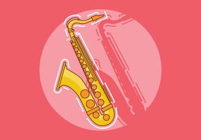 Ilustração vetorial de saxofone vetor