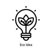 eco idéia vetor esboço ícone Projeto ilustração. natureza e ecologia símbolo em branco fundo eps 10 Arquivo